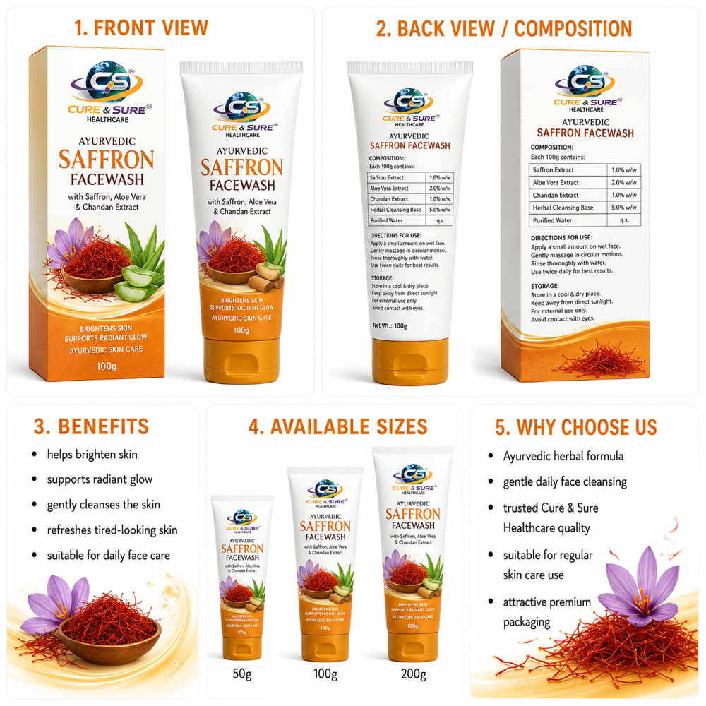 Ayurvedic Saffron Face Wash Third Party Manufacturing