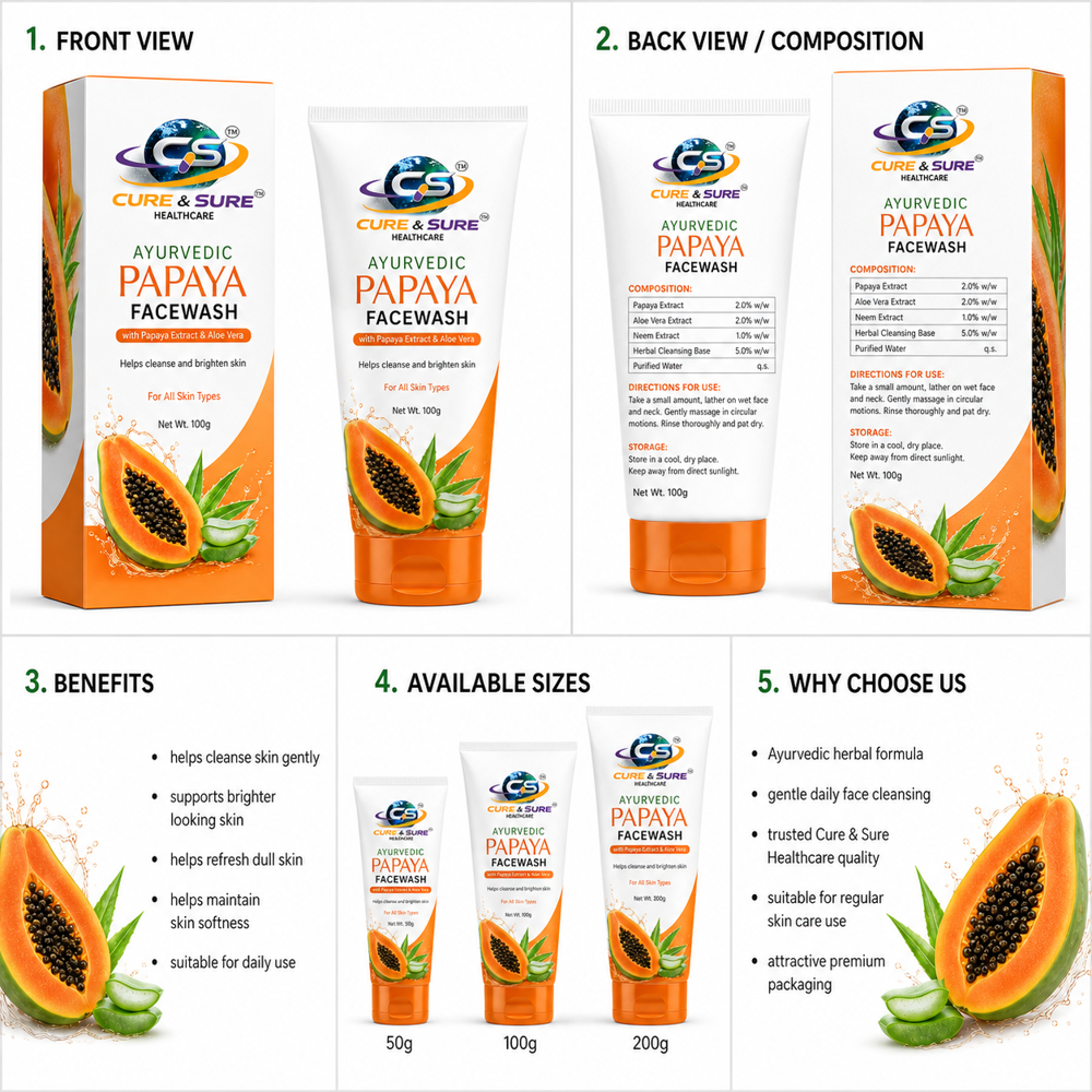Ayurvedic Papaya Face Wash Third Party Manufacturing
