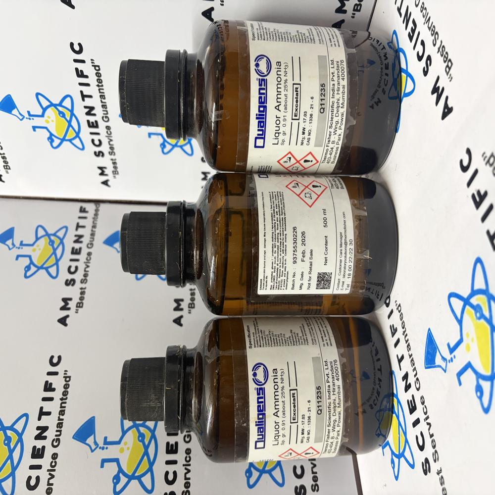 Ammonia Solution 25% ER, Qualigens, 500g
