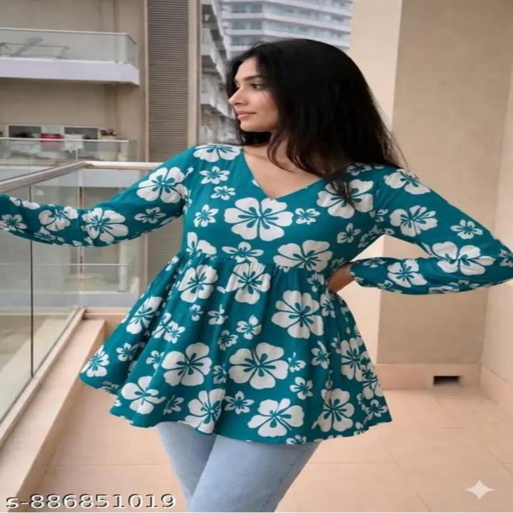new trending frock & short top collection