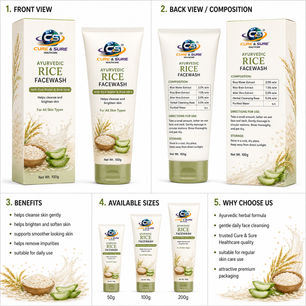 Ayurvedic Rice Face Wash Third Party Manufacturing