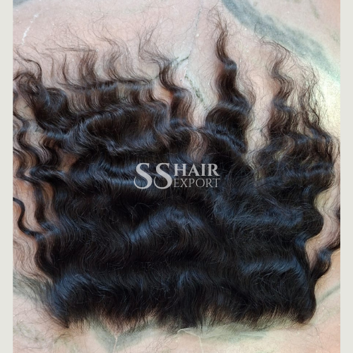 Curly Frontal Swiss Lace 13x6 Sew In Weave Front Human Hair Extensions Indian Vendor