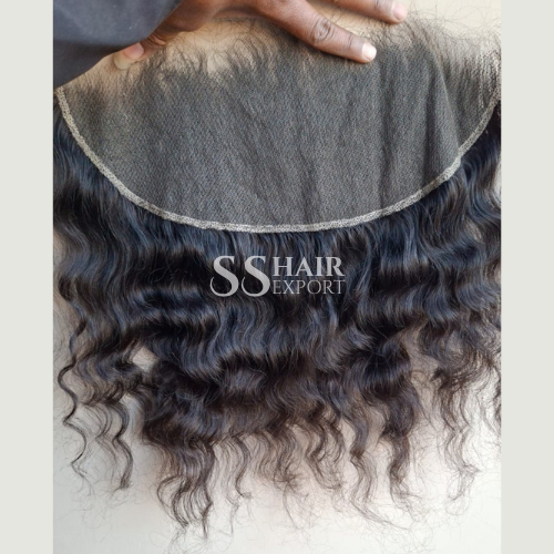 Curly Frontal Swiss Lace 13x6 Sew In Weave Front Human Hair Extensions Indian Vendor