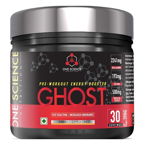 Ghost Pre Workout Energy Booster - Nutraceutical Powder, 30 Servings, Pink/Red Hue | Beta Alanine 2210mg, L-Citrulline 1750mg, Caffeine Anhydrous 175mg, L-Theanine 200mg, Energy & Focus Enhancement