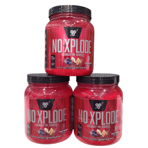 No Explode Pre Workout Powder - 1 kg Sealed Jar, Fruit Punch Flavor, High Stimulant Blend | Creatine, Beta-Alanine, L-Arginine, Caffeine, Immediate Energy Surge, Enhanced Focus and Endurance