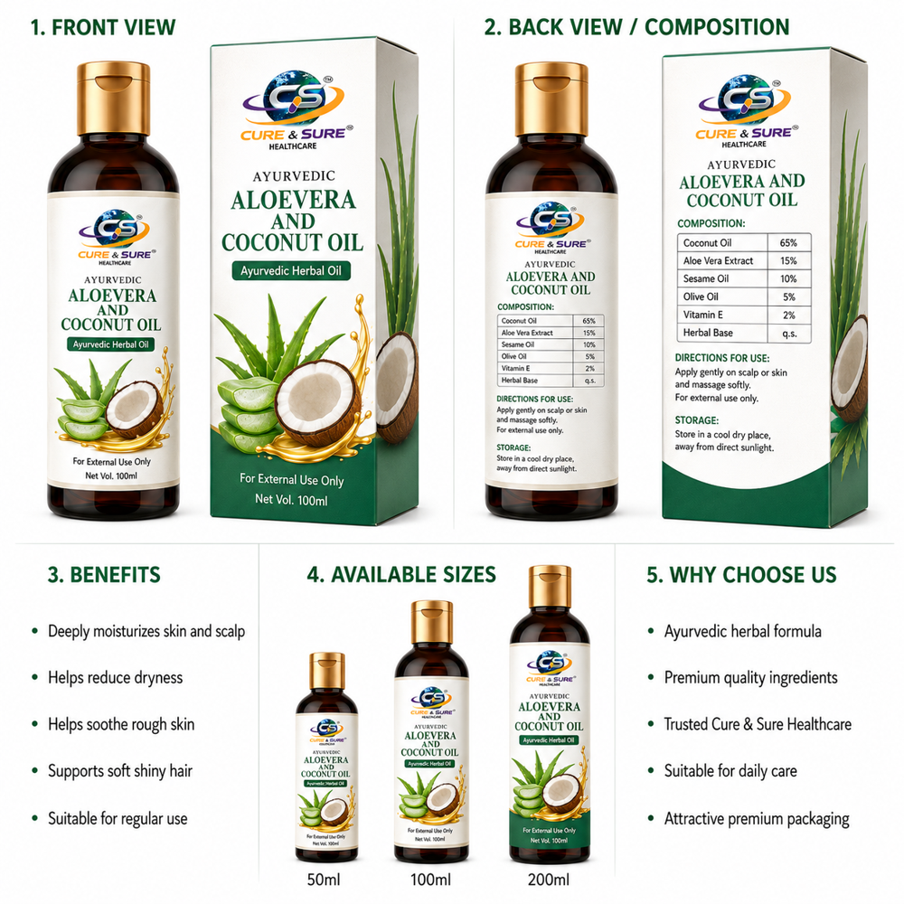 Ayurvedic Aloevera & Coconut Oil Third Party Manufacturing