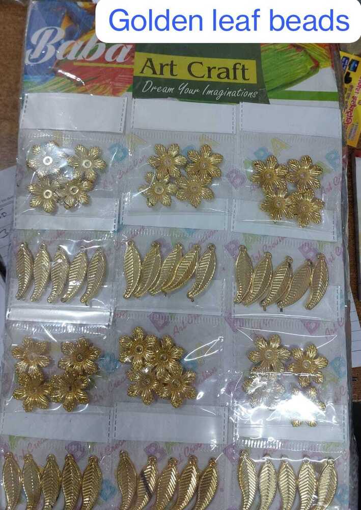 Golden Leaf  Decorative Beads