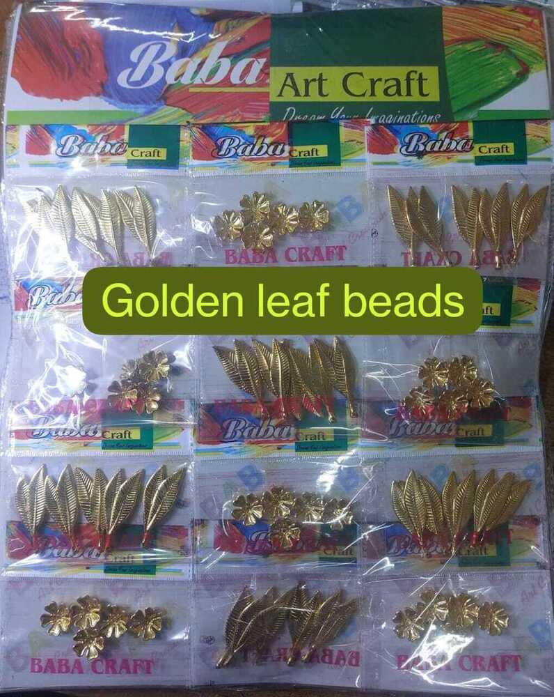 Golden Leaf Beads