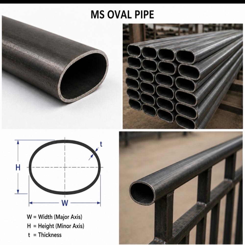 MS Oval Pipe