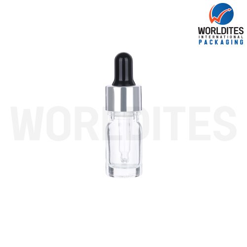 5ML Clear Glass Dropper Bottle With 18mm Sleeve And Tube