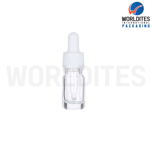 5ML Clear Glass Dropper Bottle With 18mm Sleeve And Tube