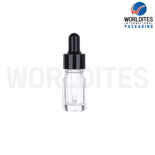 5ML Clear Glass Dropper Bottle With 18mm Sleeve And Tube