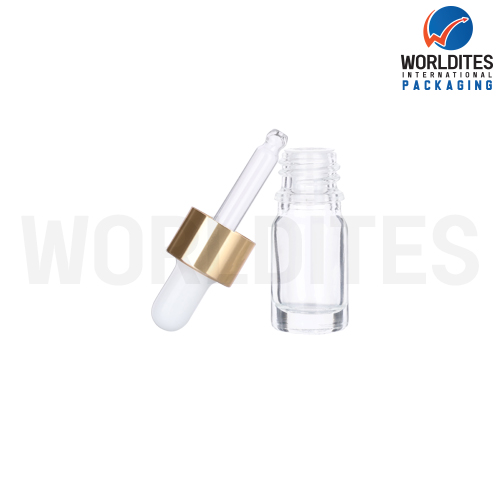 5ML Clear Glass Dropper Bottle With 18mm Sleeve And Tube