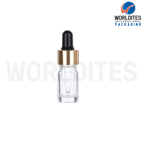 5ML Clear Glass Dropper Bottle With 18mm Sleeve And Tube