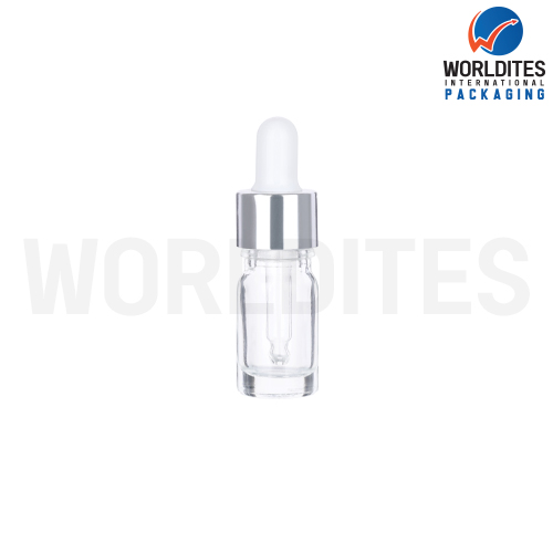 5ML Clear Glass Dropper Bottle With 18mm Sleeve And Tube