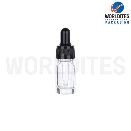 5ML Clear Glass Dropper Bottle With 18mm Sleeve And Tube
