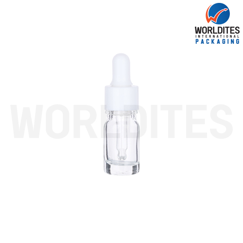 5ML Clear Glass Dropper Bottle With 18mm Sleeve And Tube