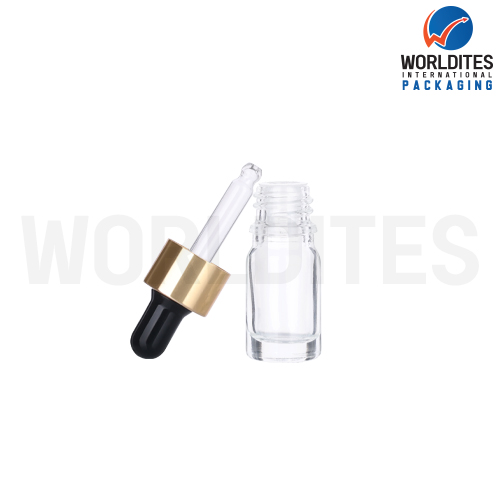 5ML Clear Glass Dropper Bottle With 18mm Sleeve And Tube