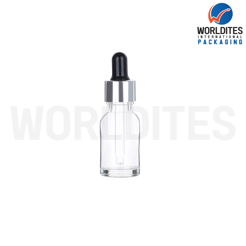 10ML Clear Glass Dropper Bottle With 18mm Sleeve And Tube