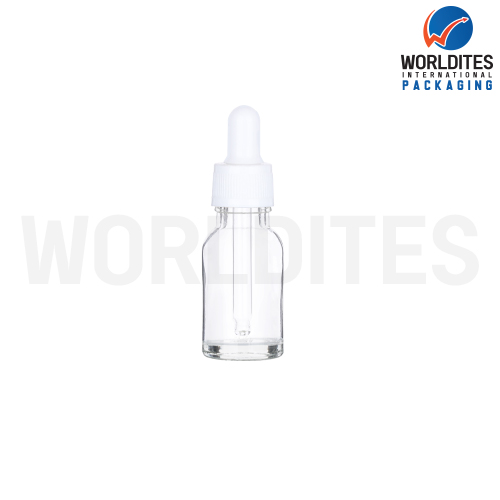 10ML Clear Glass Dropper Bottle With 18mm Sleeve And Tube