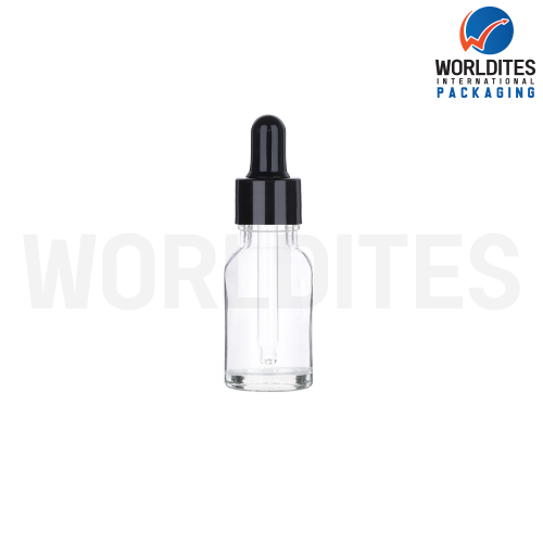 10ML Clear Glass Dropper Bottle With 18mm Sleeve And Tube
