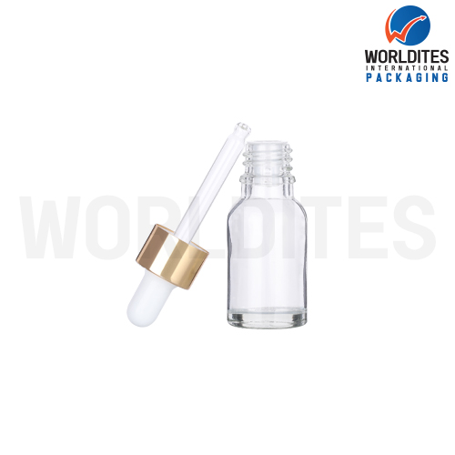 10ML Clear Glass Dropper Bottle With 18mm Sleeve And Tube