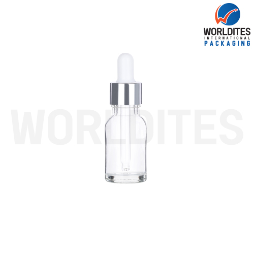 10ML Clear Glass Dropper Bottle With 18mm Sleeve And Tube