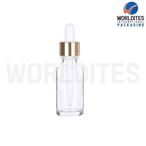 20ML Clear Glass Dropper Bottle With 18mm Sleeve And Tube