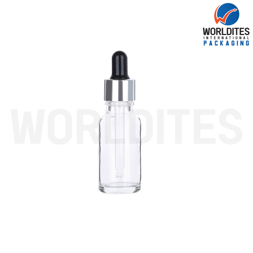 20ML Clear Glass Dropper Bottle With 18mm Sleeve And Tube