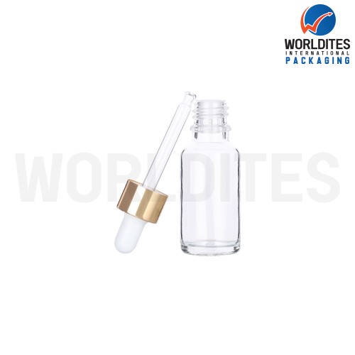 20ML Clear Glass Dropper Bottle With 18mm Sleeve And Tube