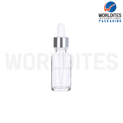 20ML Clear Glass Dropper Bottle With 18mm Sleeve And Tube