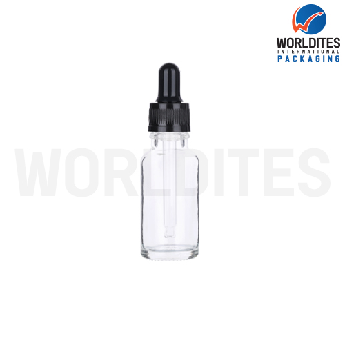 20ML Clear Glass Dropper Bottle With 18mm Sleeve And Tube