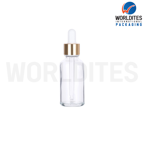 30ML Clear Glass Dropper Bottle With 18mm Sleeve And Tube