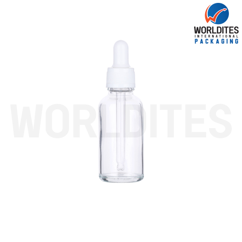 30ML Clear Glass Dropper Bottle With 18mm Sleeve And Tube