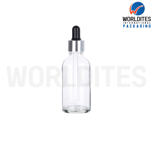 50ML Clear Glass Dropper Bottle With 18mm Sleeve And Tube