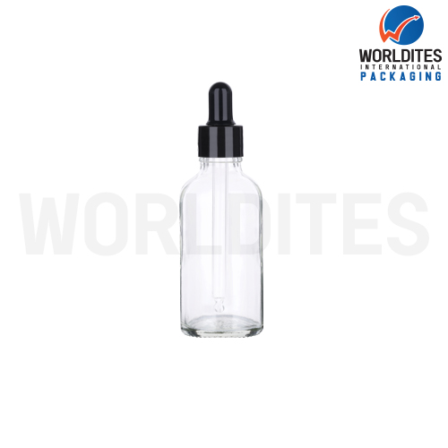 50ML Clear Glass Dropper Bottle With 18mm Sleeve And Tube