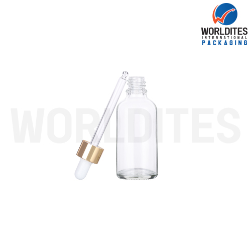 50ML Clear Glass Dropper Bottle With 18mm Sleeve And Tube