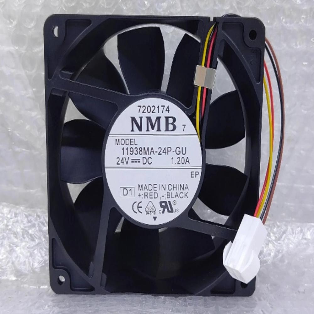 Nmb-Mat 11938Ma-24P-Gu 24V Dc 1.20A 11938Mm Ball Bearing Industrial Inverter Axial Cooling Fan - Color: Black