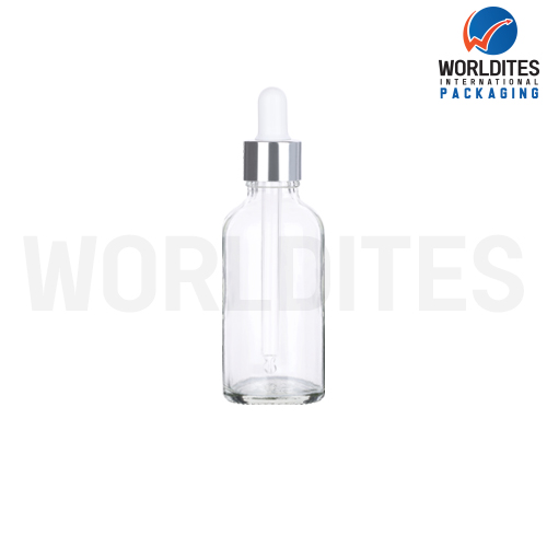 50ML Clear Glass Dropper Bottle With 18mm Sleeve And Tube