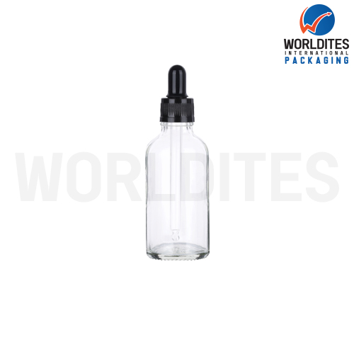 50ML Clear Glass Dropper Bottle With 18mm Sleeve And Tube