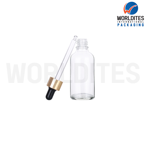 50ML Clear Glass Dropper Bottle With 18mm Sleeve And Tube
