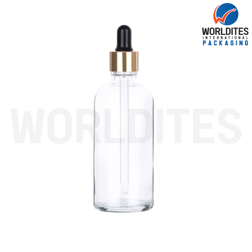 100ML Clear Glass Dropper Bottle With 18mm Sleeve And Tube