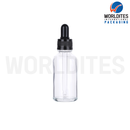 30ML Clear Glass Dropper Bottle With 18mm Sleeve And Tube