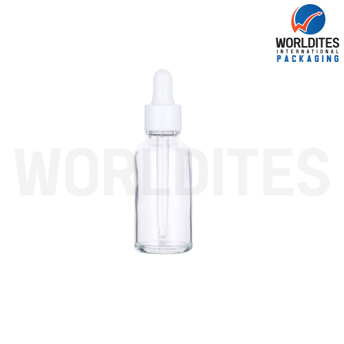 30ML Clear Glass Dropper Bottle With 18mm Sleeve And Tube