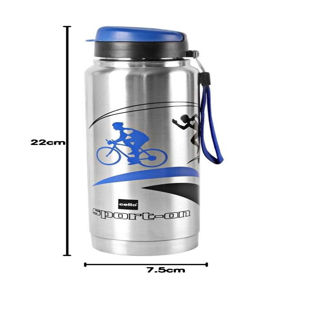 CELLO Superb Stainless Steel Single Walled Water Bottle, 1100ml, 1 Unit, Red