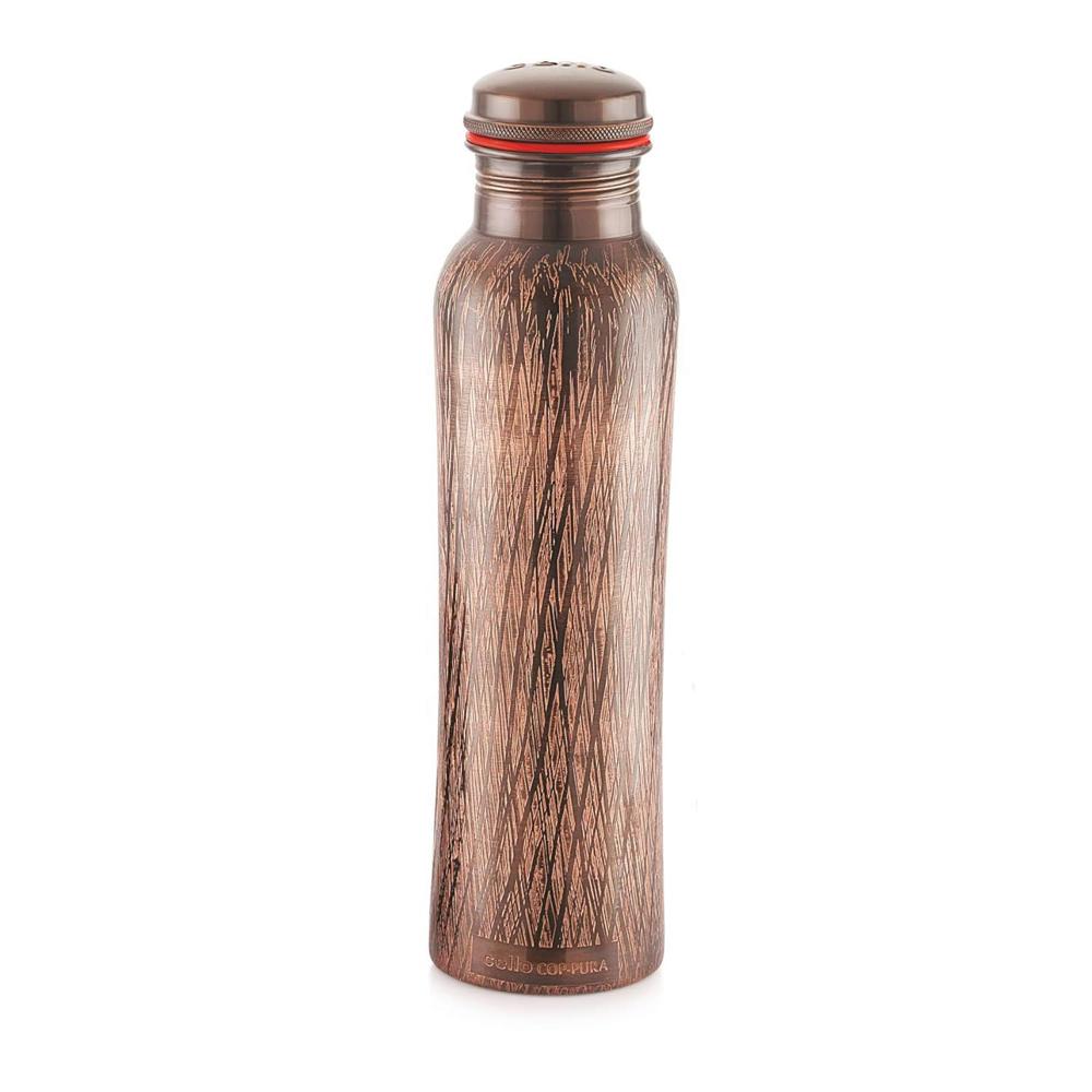 Cello Cop-Pura Vintage Texture Copper Water Bottle, 1000ml