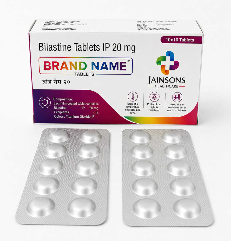 20mg Bilastine Tablets IP Third Party Manufacturer
