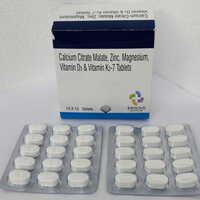 Calcium Citrate Malate Zinc Magnesium Vitamin D3 And Vitamin K2 7 Tablets
