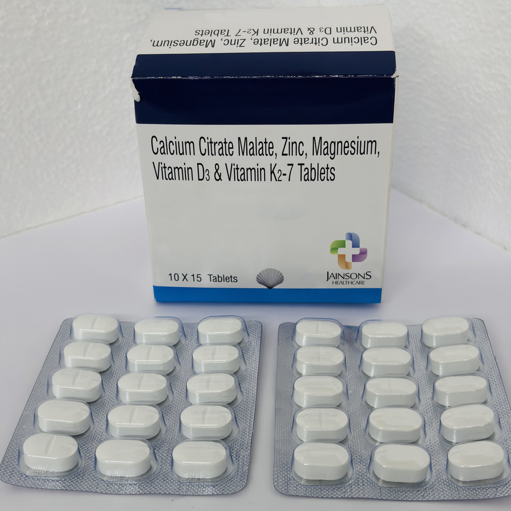 Calcium Citrate Malate Zinc Magnesium Vitamin D3 & Vitamin K2 7 Tablets Third Party Manufacturer