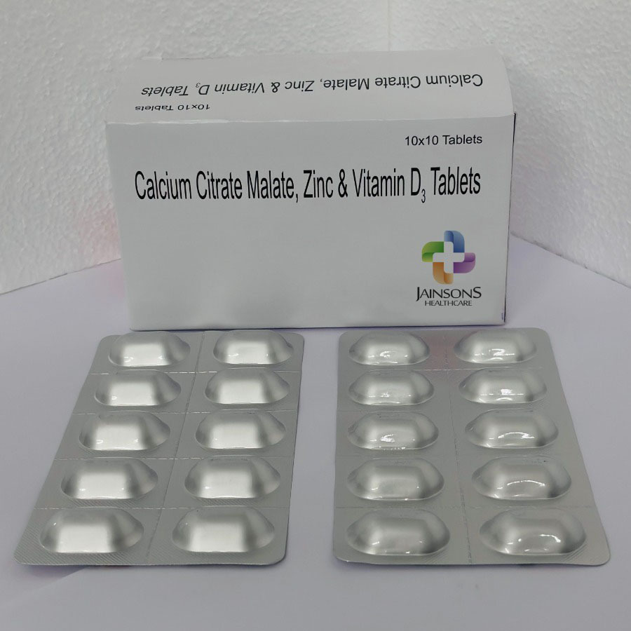 Calcium Citrate Malate Zinc Vitamin D3 Tablets Third Party Manufacturer